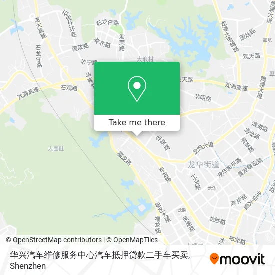 华兴汽车维修服务中心汽车抵押贷款二手车买卖 map