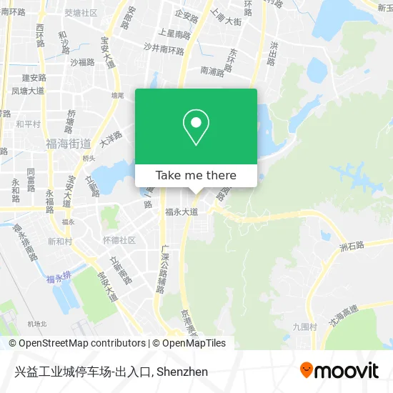 兴益工业城停车场-出入口 map
