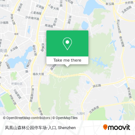 凤凰山森林公园停车场-入口 map