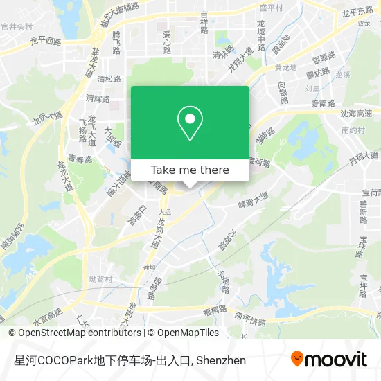 星河COCOPark地下停车场-出入口 map
