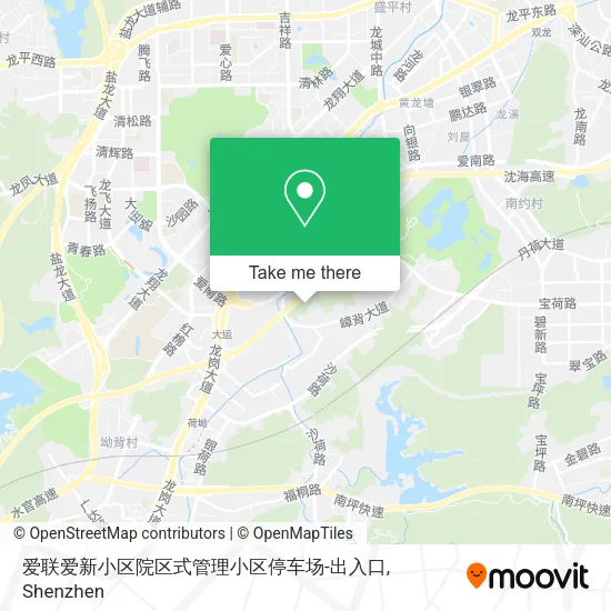 爱联爱新小区院区式管理小区停车场-出入口 map