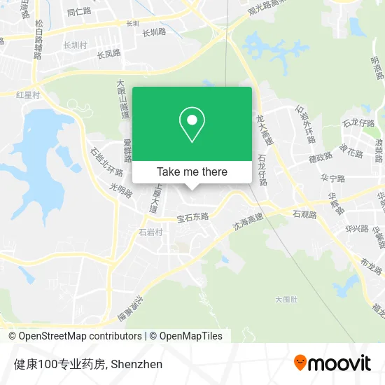 健康100专业药房 map