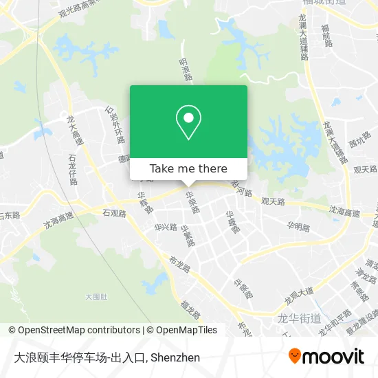 大浪颐丰华停车场-出入口 map