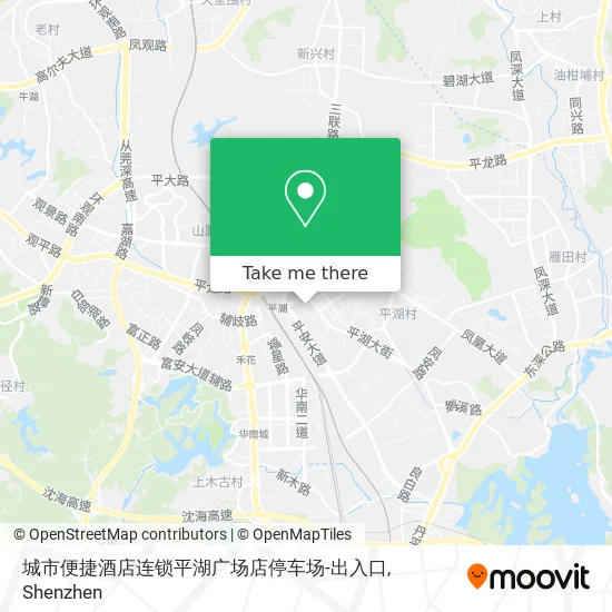 城市便捷酒店连锁平湖广场店停车场-出入口 map