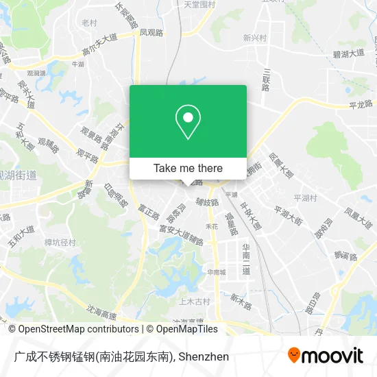 广成不锈钢锰钢(南油花园东南) map