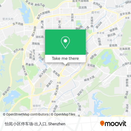 怡苑小区停车场-出入口 map