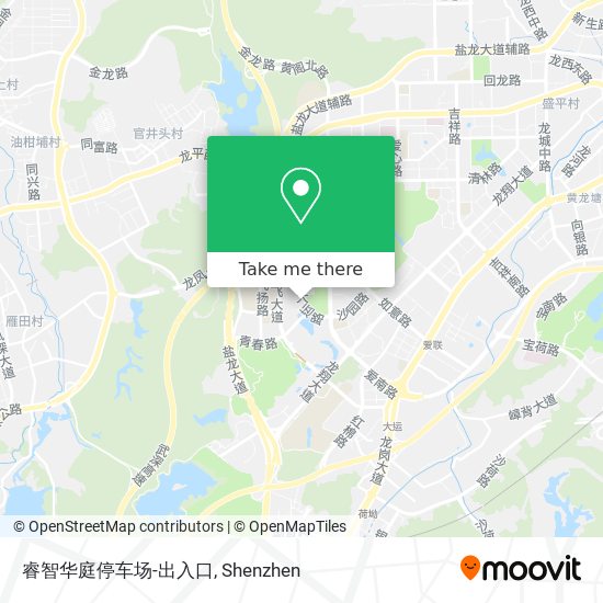 睿智华庭停车场-出入口 map