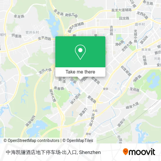 中海凯骊酒店地下停车场-出入口 map