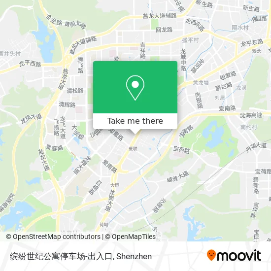 缤纷世纪公寓停车场-出入口 map
