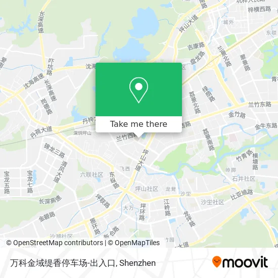 万科金域缇香停车场-出入口 map