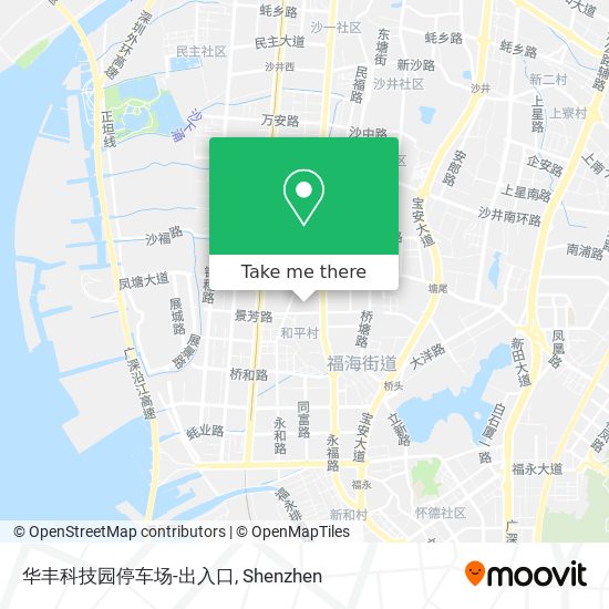 华丰科技园停车场-出入口 map