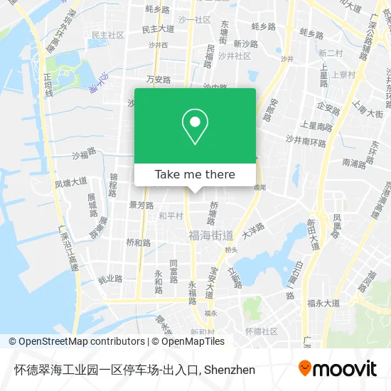 怀德翠海工业园一区停车场-出入口 map