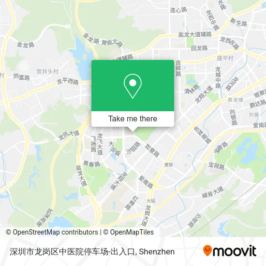 深圳市龙岗区中医院停车场-出入口 map