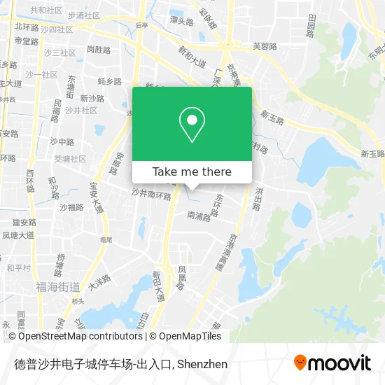 德普沙井电子城停车场-出入口 map