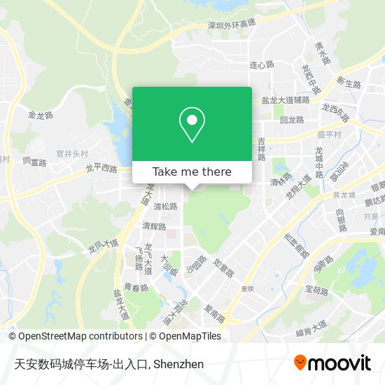 天安数码城停车场-出入口 map
