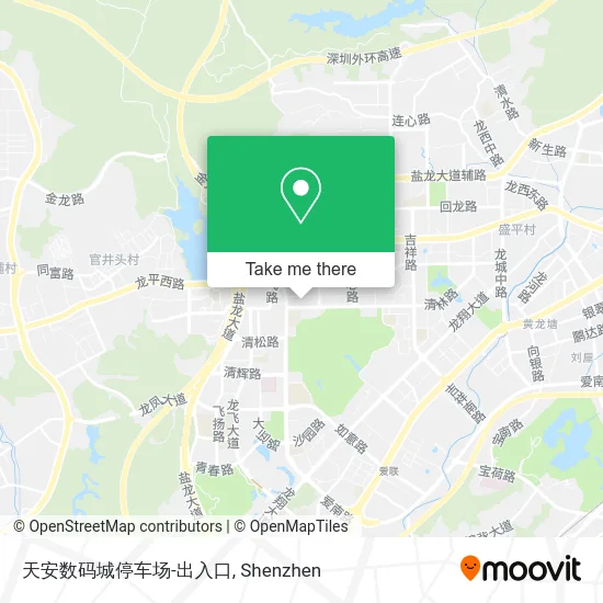 天安数码城停车场-出入口 map