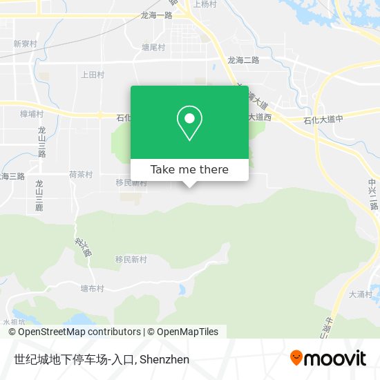 世纪城地下停车场-入口 map