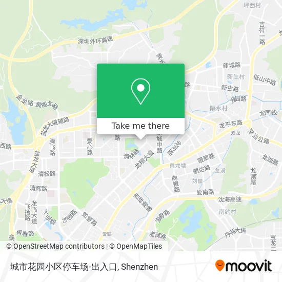 城市花园小区停车场-出入口 map