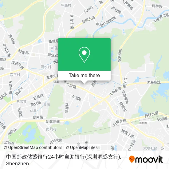 中国邮政储蓄银行24小时自助银行(深圳源盛支行) map