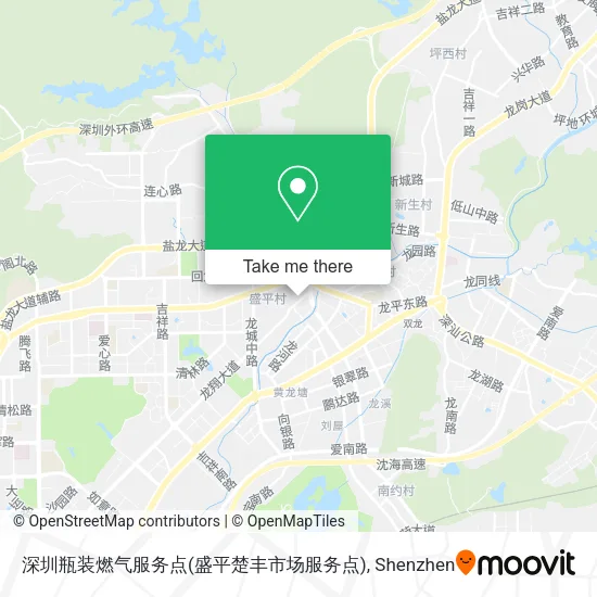深圳瓶装燃气服务点(盛平楚丰市场服务点) map