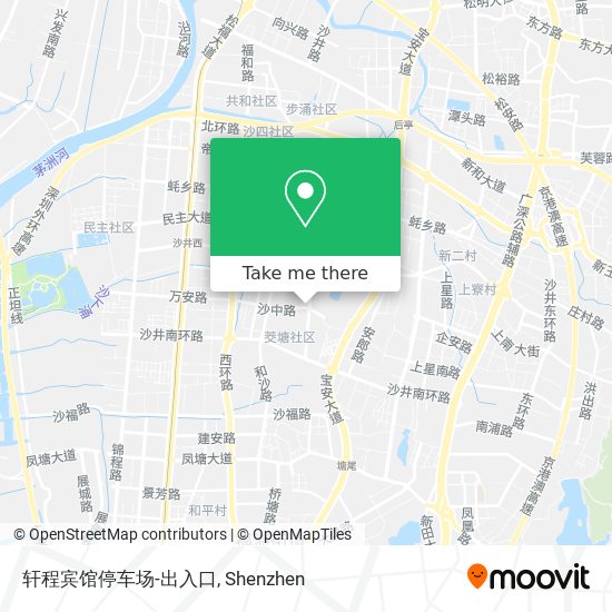 轩程宾馆停车场-出入口 map
