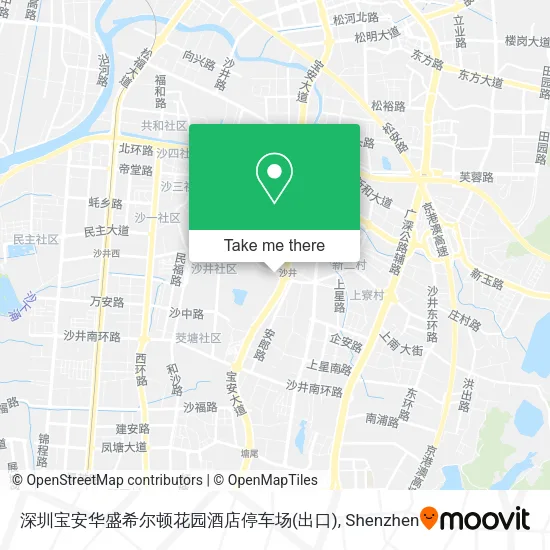 深圳宝安华盛希尔顿花园酒店停车场(出口) map