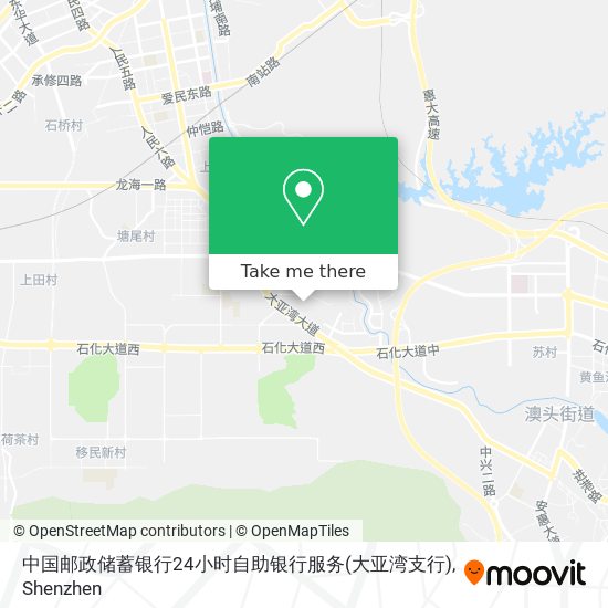 中国邮政储蓄银行24小时自助银行服务(大亚湾支行) map