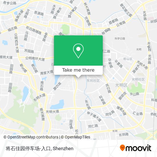 将石佳园停车场-入口 map