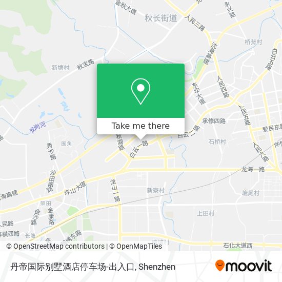 丹帝国际别墅酒店停车场-出入口 map