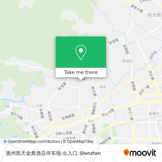 惠州凯天金典酒店停车场-出入口 map