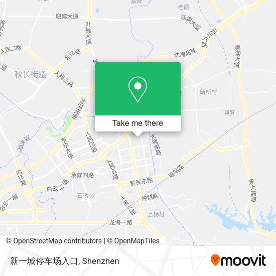 新一城停车场入口 map