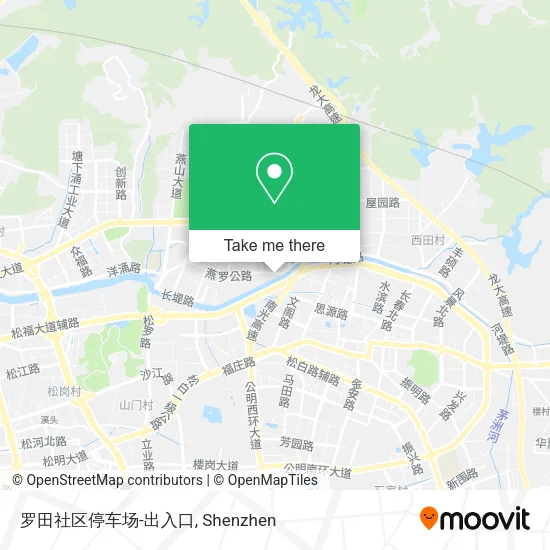 罗田社区停车场-出入口 map