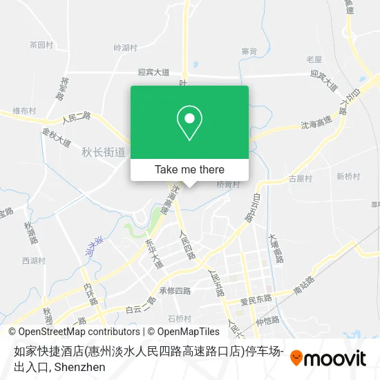 如家快捷酒店(惠州淡水人民四路高速路口店)停车场-出入口 map