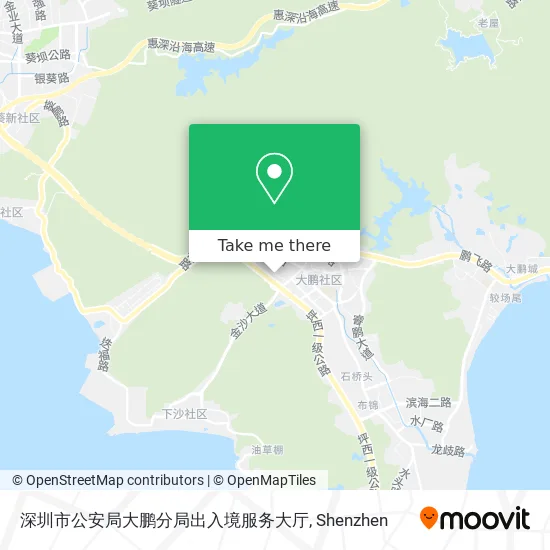 深圳市公安局大鹏分局出入境服务大厅 map