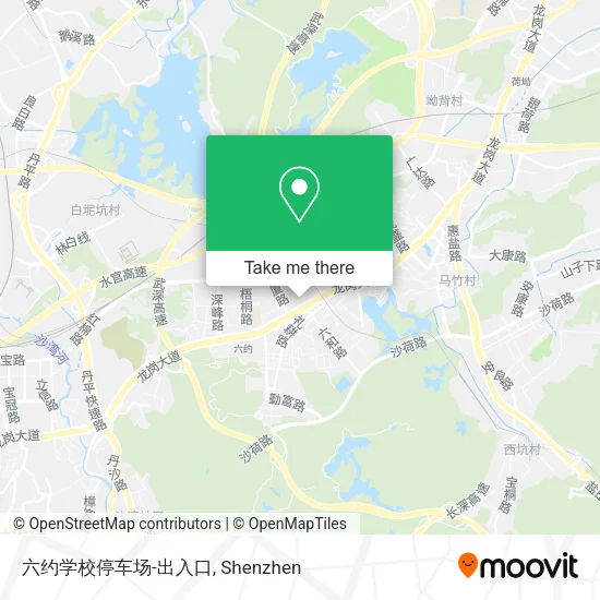 六约学校停车场-出入口 map