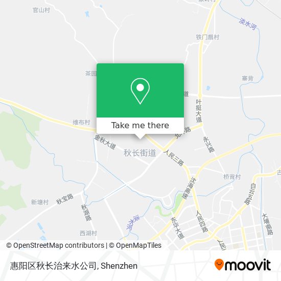 惠阳区秋长治来水公司 map