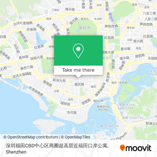深圳福田CBD中心区商圈超高层近福田口岸公寓 map