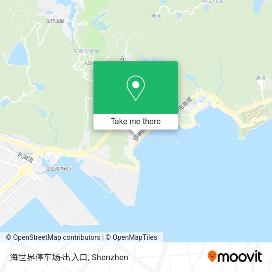 海世界停车场-出入口 map