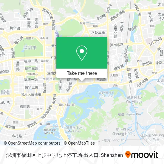 深圳市福田区上步中学地上停车场-出入口 map