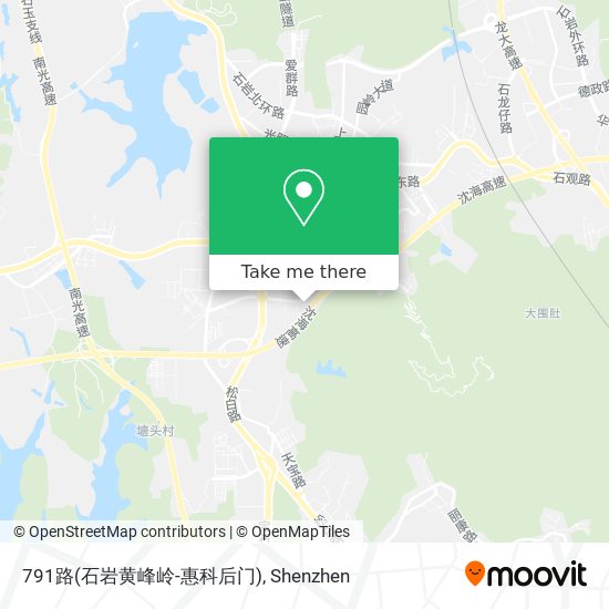 791路(石岩黄峰岭-惠科后门) map