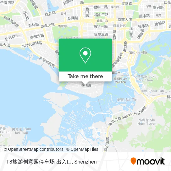 T8旅游创意园停车场-出入口 map