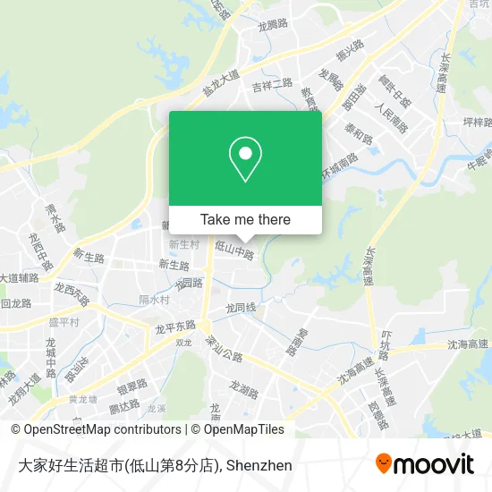 大家好生活超市(低山第8分店) map