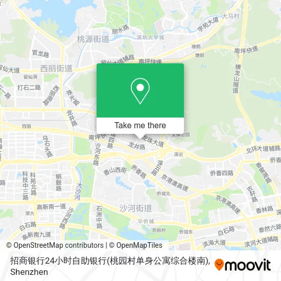 招商银行24小时自助银行(桃园村单身公寓综合楼南) map