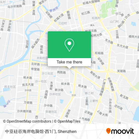 中亚硅谷海岸电脑馆-西1门 map