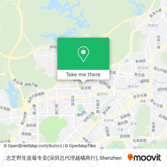 忠芝野生蓝莓专卖(深圳总代理越橘商行) map