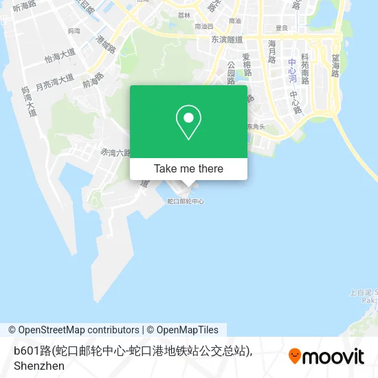 b601路(蛇口邮轮中心-蛇口港地铁站公交总站) map