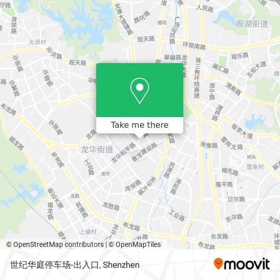 世纪华庭停车场-出入口 map