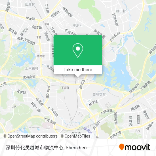 深圳传化吴越城市物流中心 map