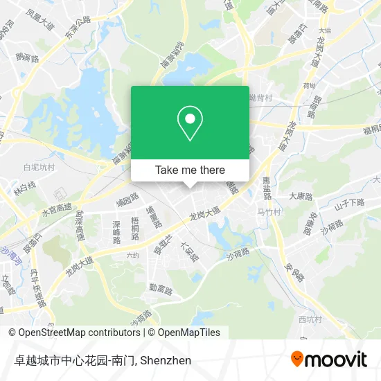 卓越城市中心花园-南门 map