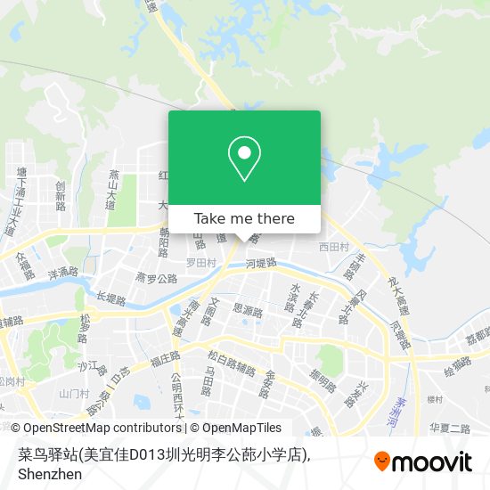 菜鸟驿站(美宜佳D013圳光明李公蓢小学店) map